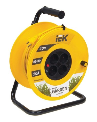 УК40 4 места, 40м (WKP23-10-04-40). Удлинитель на катушке Garden. IEK в Йошкар-Оле