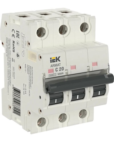 M06N 3P C 20А 6кА ARMAT (AR-M06N-3-C020). Автоматический выключатель. IEK в Йошкар-Оле