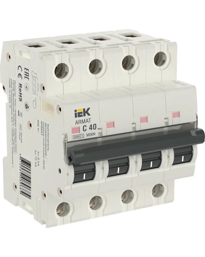 M06N 4P C 40А 6кА ARMAT (AR-M06N-4-C040). Автоматический выключатель. IEK в Йошкар-Оле
