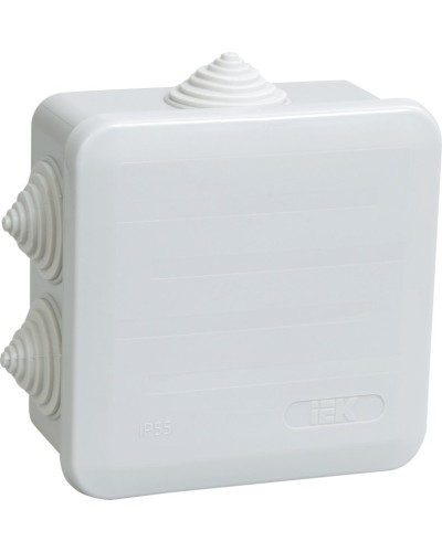 Коробка распаячная КМ41255 100х100х50 открытой проводки IP44 6 гермовводов серая (UKOZ11-100-100-050-K41-44). Коробка распаячная безгалогенная (HF) с защелкивающейся крышкой. IEK в Йошкар-Оле