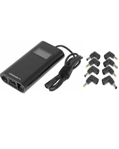 Блок питания Ippon D90U автоматический 90W 15V-19.5V 8-connectors 4.5A 1xUSB 2.1A, LCD индикатор (654527). Блок питания. Ippon в Йошкар-Оле