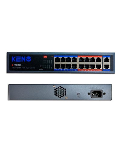 KN-SW1602POE+. Коммутатор с питанием по PoE. KENO в Йошкар-Оле