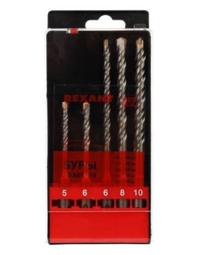 Набор буров, бетон 5-6х110, 6-8-10х160 мм, 5 шт, SDS PLUS Kranz (KR-91-0406): Аксессуар для электроинструмента в Йошкар-Оле