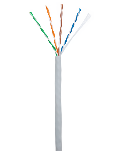 U/UTP 4pair, Cat5e, In, PVC (EC-UU004-5E-PVC-GY-1). Кабель «витая пара» (LAN) для структурированных систем связи. NETLAN в Йошкар-Оле
