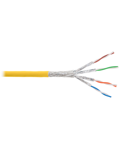 S/FTP, 4pair, Cat7a, Solid, In, LSZH (NKL 4375C-YL). Кабель «витая пара» (LAN) для структурированных систем связи. NIKOLAN в Йошкар-Оле