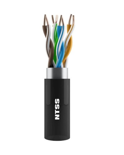 NTSS-OUT-UTP4-5Е-PE-BL кат.5E UTP 4 пары 24AWG PE внешний 305м черный. Кабель «витая пара» (LAN) для структурированных систем связи. NTSS в Йошкар-Оле