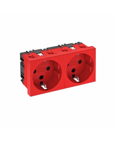 STD-D0 SRO2, (6120028). Розетка 0° двойная 2х2К+З, со шторками, 16А 250В красная. OBO Bettermann в Йошкар-Оле