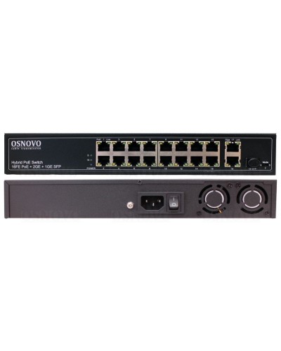 SW-61621(300W). Коммутатор 16-портовый Fast Ethernet с PoE. OSNOVO в Йошкар-Оле