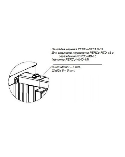 PERCo-RF01 0-03. Накладка верхняя. PERCo в Йошкар-Оле