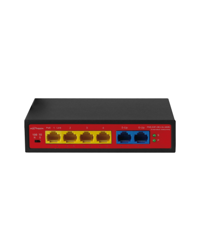 PND-04P-2M Lite (48W). Коммутатор неуправляемый 6-портовый с функцией PoE. Polyvision в Йошкар-Оле