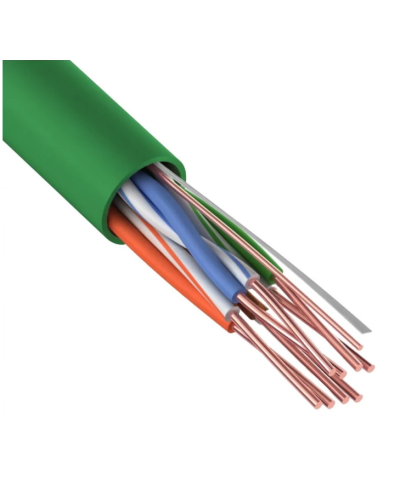 U/UTP, CAT 5e, нг(А)-LSLTx, 4х2х0,52мм, 24AWG, INDOOR, SOLID, зеленый, 305м REXANT (01-0061). Кабель «витая пара» (LAN) для структурированных систем связи. Rexant в Йошкар-Оле