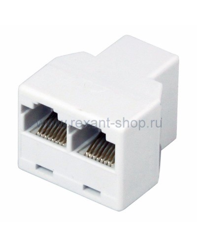 Двойник компьютерный UTP RJ-45(8P8C) (гнездо - 2 гнезда) REXANT (03-0103): Кабельный соединитель в Йошкар-Оле