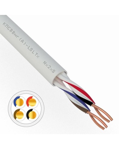 КПСВВнг(А)-LSLTx 2х2х0,75 REXANT (01-4876). Кабель для систем передачи данных пониженной пожароопасности c низким дымо- и газовыделением, с низкой токсичностью продуктов горения. Rexant в Йошкар-Оле