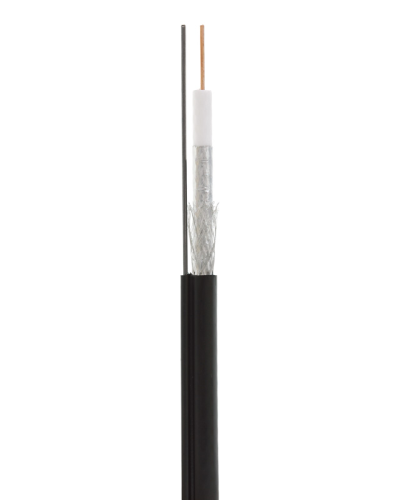 RG-11U, 75 Ом, CCS/Al/Al 83% + ТРОС*1 (бухта 305 м), черный OUTDOOR (01-3021). Кабель коаксиальный радиочастотный. Rexant в Йошкар-Оле