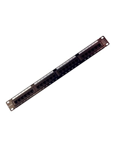 Коммутационная панель, 19", 1U, 24 порта RJ-45, категория 5e, UTP неэкранированная, черная Rexant (04-0021): Патч-панель 19" в Йошкар-Оле