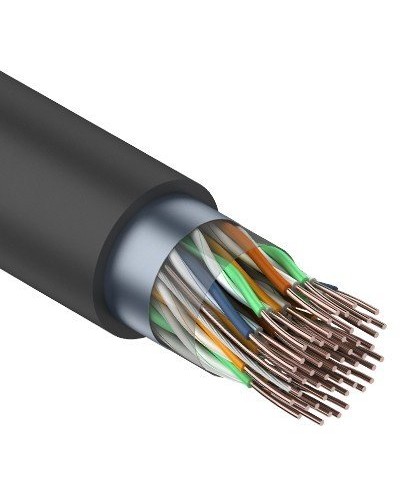F/UTP, CAT 5, PE, 25PR, 24AWG, OUTDOOR, SOLID, черный, 305м, REXANT (01-1203). Кабель «витая пара» (LAN) для структурированных систем связи. Rexant в Йошкар-Оле
