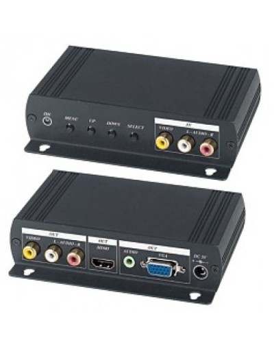 AD001HH. Преобразователь композитного видео и аудиосигналов в VGA и HDMI. SC&T в Йошкар-Оле