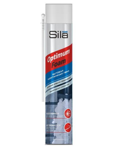 Пена монтажная SILA HOME OPTIMUM FOAM, всесезонная, 750 мл. Пена монтажная. Sila в Йошкар-Оле