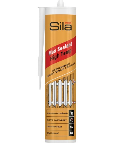 Герметик Sila PRO Max Sealant, High Temp, термостойкий, 280 мл. Герметик силиконовый термостойкий, красный. Sila в Йошкар-Оле