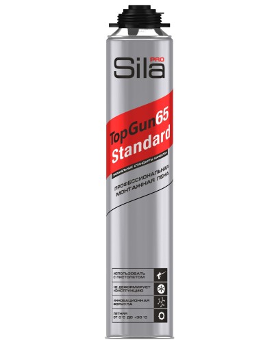 Пена монтажная Sila Pro TopGun 65 STANDARD, 850 мл. Пена монтажная профессиональная. Sila в Йошкар-Оле