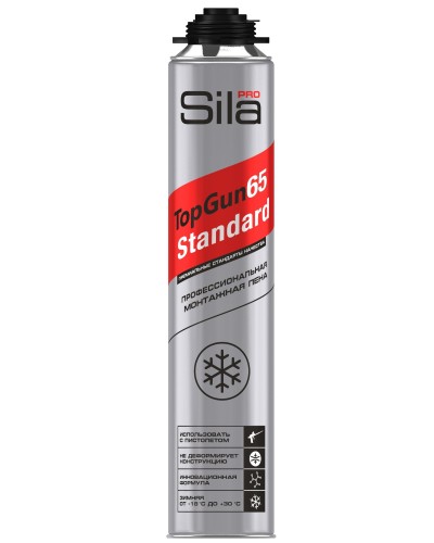 Пена монтажная Sila Pro TopGun 65 STANDARD winter, 850 мл. Пена монтажная профессиональная. Sila в Йошкар-Оле