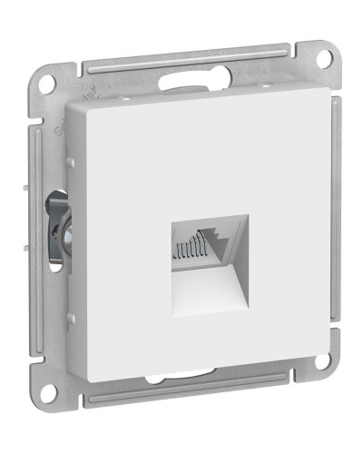 AtlasDesign розетка RJ45, кат. 5Е, 1-местная, скрытой установки, механизм, белый (ATN000183). Розетка компьютерная. Systeme Electric в Йошкар-Оле