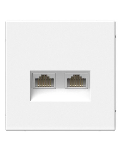 ArtGallery розетка двойная RJ45, кат. 6Е, скрытой установки, механизм, белый (GAL000188). Розетка компьютерная. Systeme Electric в Йошкар-Оле