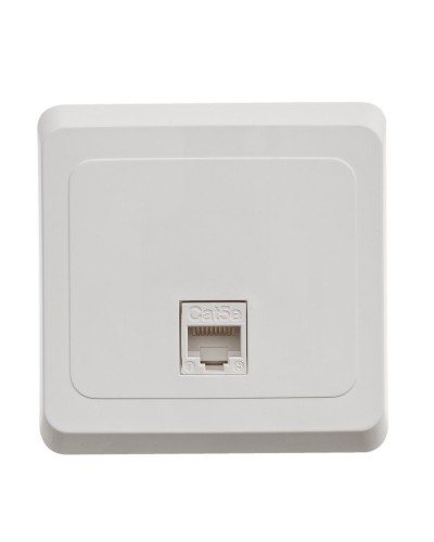 Этюд розетка RJ45, кат. 5Е, 1-местная, в сборе, скрытой установки, белый (KOMC-001B). Розетка компьютерная. Systeme Electric в Йошкар-Оле