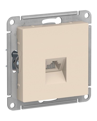 AtlasDesign розетка RJ45, кат. 5Е, 1-местная, скрытой установки, механизм, бежевый (ATN000283). Розетка компьютерная. Systeme Electric в Йошкар-Оле
