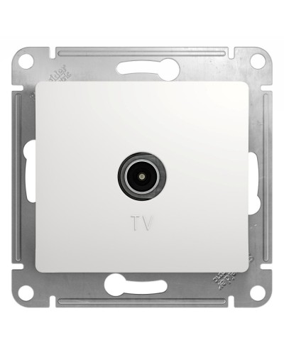Glossa розетка TV антенна коннектор, 1-местная, скрытой установки, механизм, белый (GSL000193). Розетка TV антенна. Systeme Electric в Йошкар-Оле