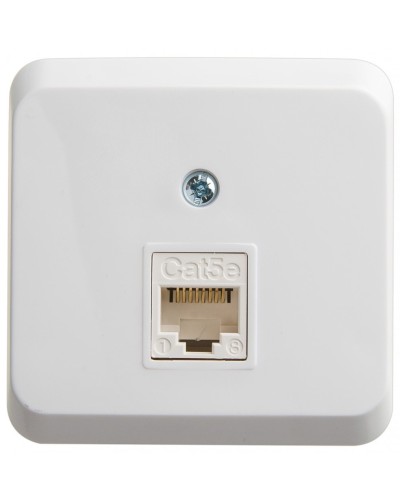 Этюд розетка RJ45 1-местная, кат. 5Е, открытой установки, белый (KOMA-001B). Розетка компьютерная. Systeme Electric в Йошкар-Оле