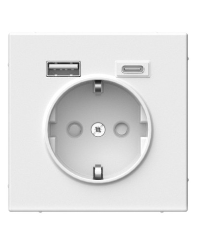 ArtGallery розетка 1-местная с USB тип-A+C, скрытой установки, механизм, белый (GAL000132). Розетка с USB. Systeme Electric в Йошкар-Оле