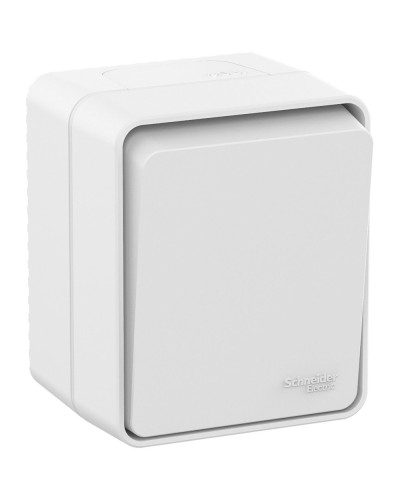 AtlasDesign PROFI54 выключатель 1-клавишный, открытой установки, белый (ATN540111). Выключатель. Systeme Electric в Йошкар-Оле
