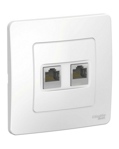 BLANCA розетка RJ45, 2-местная, кат. 5Е, скрытой установки, белый (BLNIS045451). Розетка компьютерная. Systeme Electric в Йошкар-Оле