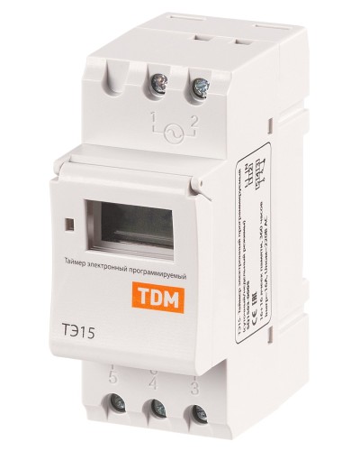 ТЭ15-1мин/7дн-16on/off-16А-DIN TDM (SQ1503-0005). Таймер электронный. TDM ЕLECTRIC в Йошкар-Оле