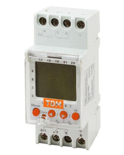 ТЭ822-2кан-1мин/7дн-44on/off-2х16А-DIN TDM (SQ1503-0003). Таймер электронный. TDM ЕLECTRIC в Йошкар-Оле