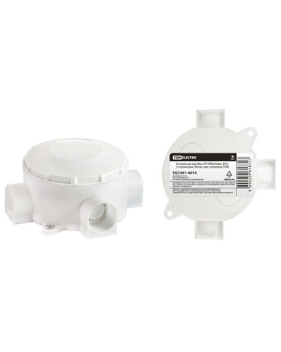 Распаячная коробка ОП D80х35мм, IP42, 3-х рожковая, белая TDM (SQ1401-4014). Распаячная коробка ОП. TDM ЕLECTRIC в Йошкар-Оле