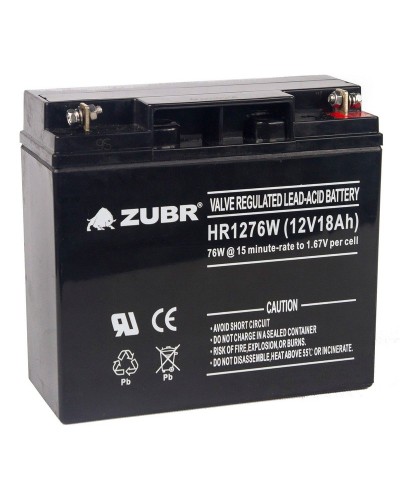 ZUBR HR 1276W (12V, 18Ah). Аккумулятор герметичный свинцово-кислотный. ZUBR в Йошкар-Оле
