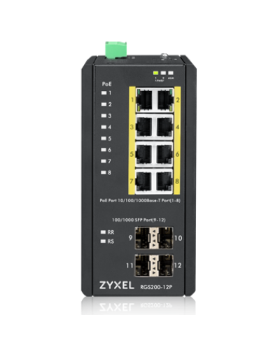RGS200-12P-ZZ0101F. Промышленный L2 PoE+ коммутатор. ZYXEL в Йошкар-Оле