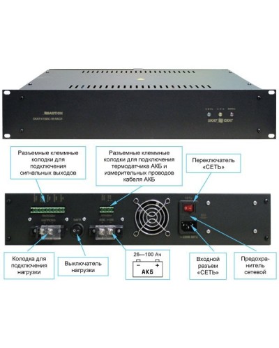 SKAT -V.12DC-18 RACK (СКАТ ИБП-12/18-RACK) (2145). Источник вторичного электропитания резервированный. Бастион в Йошкар-Оле