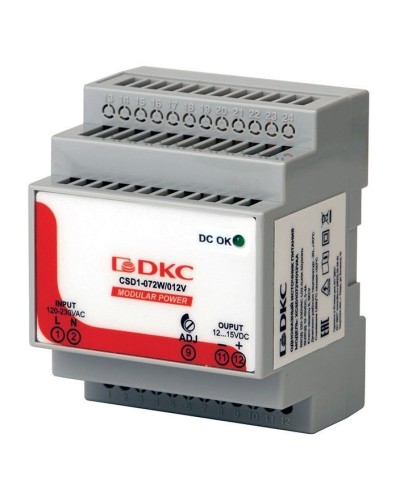 Источник питания однофазный 72Вт, 5А, 12В (XCSD1072W012VAA). Источник питания  MODULAR POWER однофазный. ДКС в Йошкар-Оле