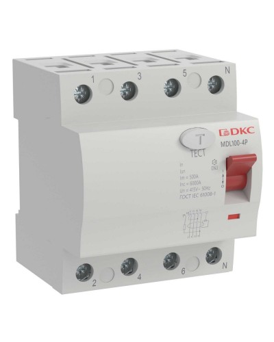 YON MAX MDL100 ВДТ, 4P, 30mA, 40A, АС (MDL100-4P2-40-AC). Автоматический выключатель дифференциальный (УЗО). ДКС в Йошкар-Оле