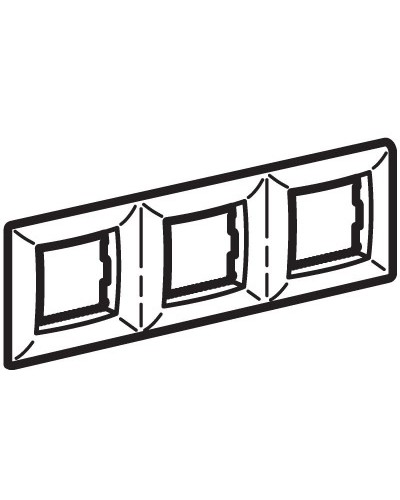 Рамка на 2+2+2 модуля (трехместная), слон. кость (75013O): Рамка трехместная, Brava в Йошкар-Оле