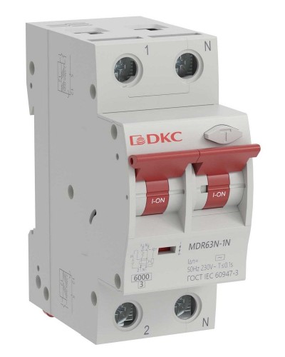 YON max MDR, 1P+N, 30mA, 10A, 6kA, А (MDR63N-1N2C10-A). Автоматический выключатель дифференциального тока. ДКС в Йошкар-Оле