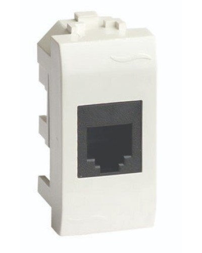 Розетка RJ-45 Brava 1 модуль слоновая кость (75654S): Розетка компьютерная с одним разъёмом в Йошкар-Оле