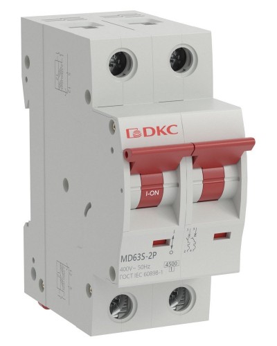 YON max MD63S 2P 50А 4,5кА C (MD63S-2PC50). Автоматический выключатель. ДКС в Йошкар-Оле