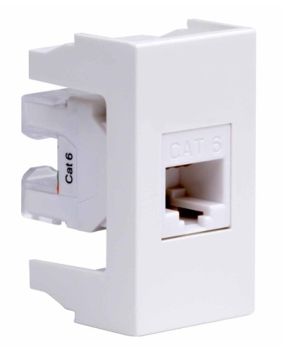 Розетка RJ-45 Viva 1 модуль кат.6A белая (45058). Розетка компьютерная экранированная с одним разъёмом. ДКС в Йошкар-Оле