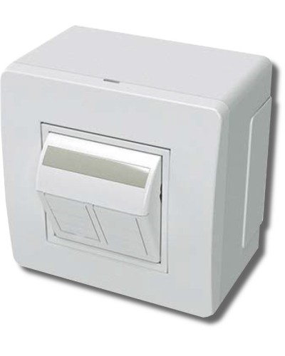 Коробка в сборе с 2 розетками RJ45, кат.5е, белая (10656): Коробка в сборе в Йошкар-Оле