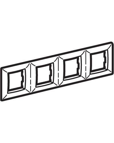 Рамка на 2+2+2+2 модуля (четырехместная), белая (75014W): Рамка четырехместная, Brava в Йошкар-Оле
