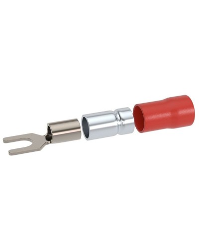 Наконечник вилочный НВИ 0,25-1,5 М3 (D3,2мм) (100 шт) (2A13P-DS-PVC). Наконечник вилочный с изолированным фланцем ПВХ, двойная гильза. ДКС в Йошкар-Оле